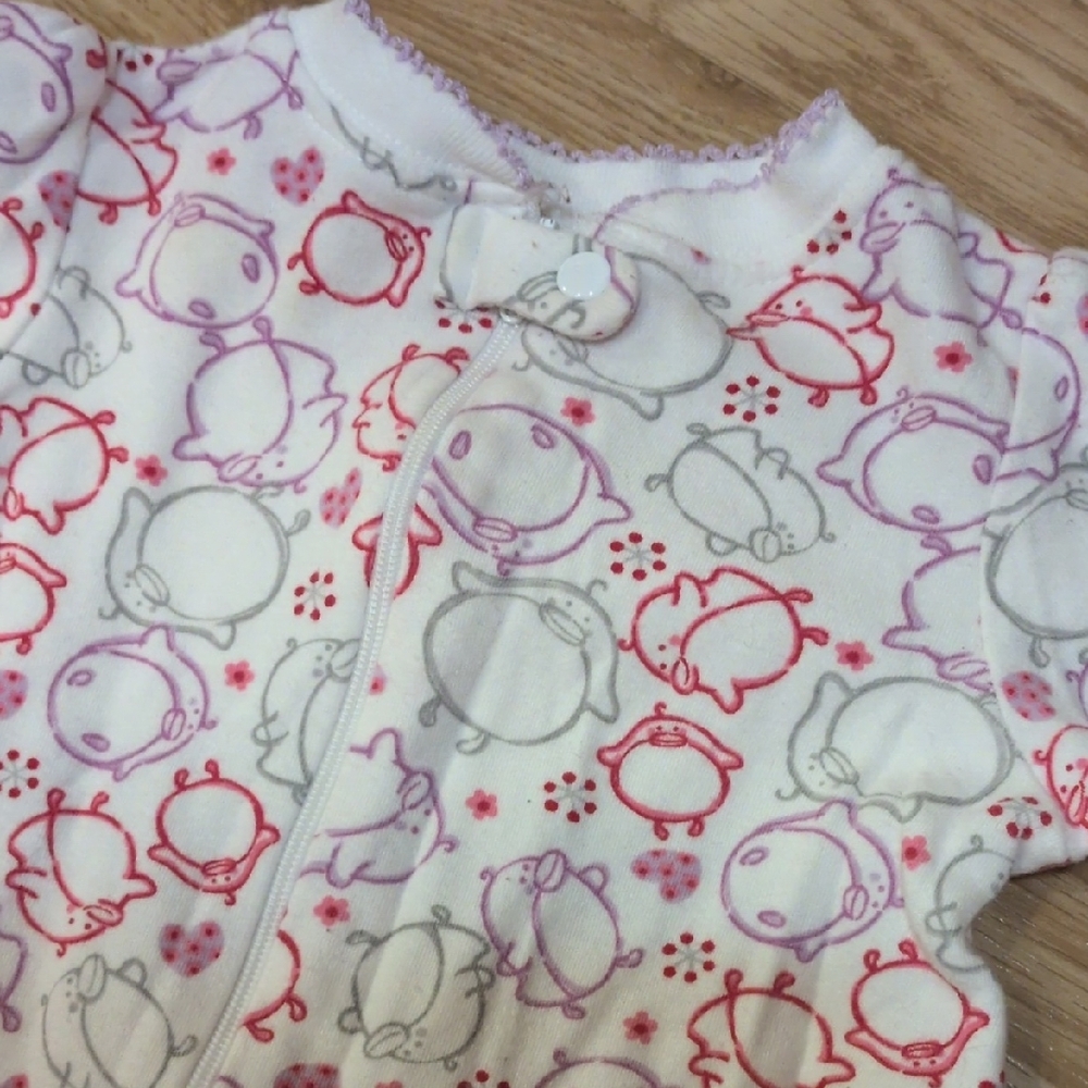 Faded Glory Kids One Pieces Footies - Purple, Pink, White - Picture 5 of 7